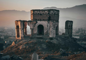 Ruins of Afghani citadel near Kabul