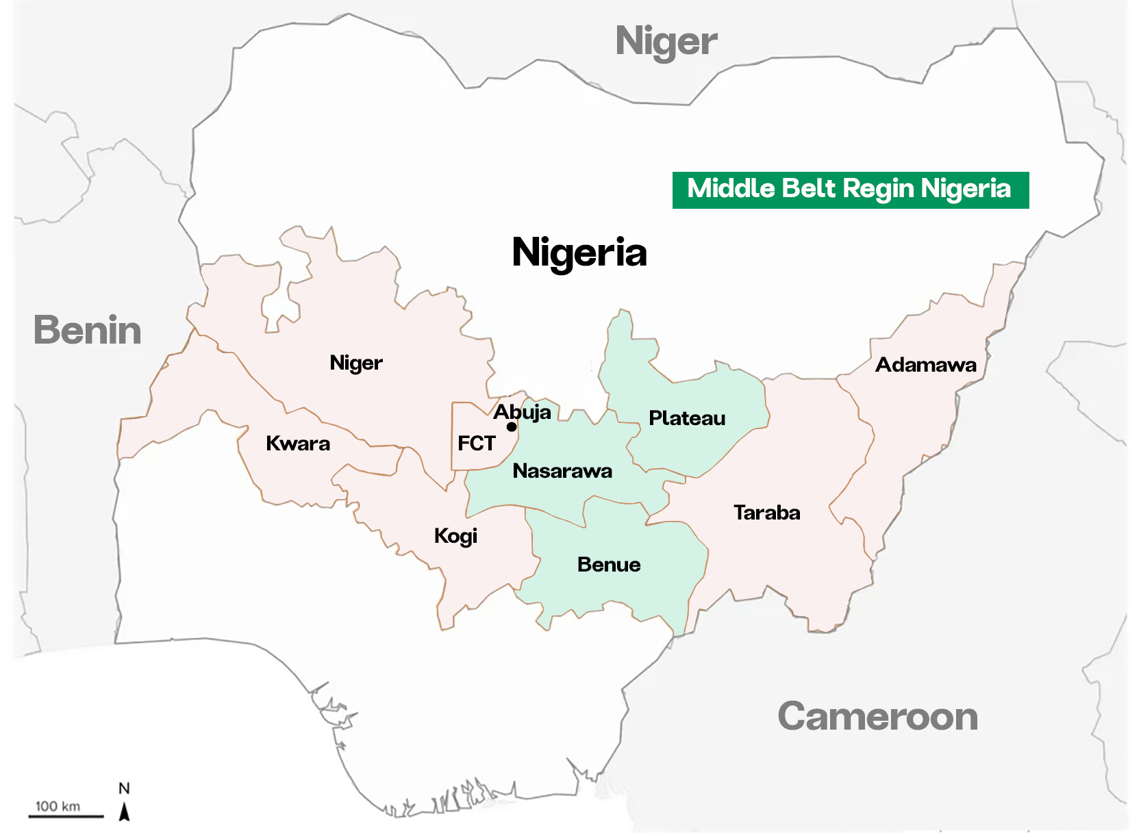Nigeria Plateau Nasarawa Benue